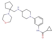 N-{3-[4-({[1-(4-morpholinyl)cyclopentyl]methyl}amino)-1-piperidinyl]phenyl}cyclopropanecarboxamide