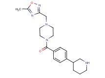 1-[(5-methyl-1,2,4-oxadiazol-3-yl)methyl]-4-(4-piperidin-3-ylbenzoyl)piperazine