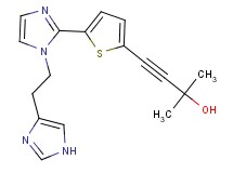 4-(5-{1-[2-(1H-imidazol-4-yl)ethyl]-1H-imidazol-2-yl}-2-thienyl)-2-methylbut-3-yn-2-ol