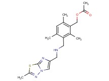 2,4,6-trimethyl-3-({[(2-methylimidazo[2,1-b][1,3,4]thiadiazol-6-yl)methyl]amino}methyl)benzyl acetate