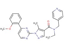 N-ethyl-1-[4-(2-methoxyphenyl)-2-pyrimidinyl]-5-methyl-N-(4-pyridinylmethyl)-1H-pyrazole-4-carboxamide