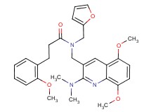 N-{[2-(dimethylamino)-5,8-dimethoxy-3-quinolinyl]methyl}-N-(2-furylmethyl)-3-(2-methoxyphenyl)propanamide