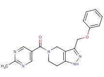 5-[(2-methylpyrimidin-5-yl)carbonyl]-3-(phenoxymethyl)-4,5,6,7-tetrahydro-1H-pyrazolo[4,3-c]pyridine
