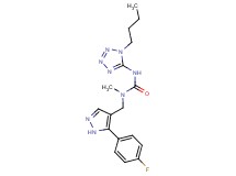 N'-(1-butyl-1H-tetrazol-5-yl)-N-{[5-(4-fluorophenyl)-1H-pyrazol-4-yl]methyl}-N-methylurea