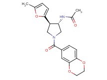 N-[(3S*,4R*)-1-(2,3-dihydro-1,4-benzodioxin-6-ylcarbonyl)-4-(5-methyl-2-furyl)pyrrolidin-3-yl]acetamide