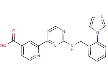 2-(2-{[2-(1H-imidazol-1-yl)benzyl]amino}pyrimidin-4-yl)isonicotinic acid