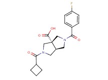(3aR*,6aR*)-2-(cyclobutylcarbonyl)-5-(4-fluorobenzoyl)hexahydropyrrolo[3,4-c]pyrrole-3a(1H)-carboxylic acid