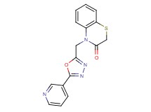 4-[(5-pyridin-3-yl-1,3,4-oxadiazol-2-yl)methyl]-2H-1,4-benzothiazin-3(4H)-one