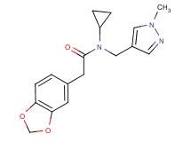 2-(1,3-benzodioxol-5-yl)-N-cyclopropyl-N-[(1-methyl-1H-pyrazol-4-yl)methyl]acetamide