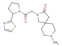 8-methyl-2-{2-oxo-2-[2-(1,3-thiazol-2-yl)pyrrolidin-1-yl]ethyl}-2,8-diazaspiro[4.5]decan-3-one