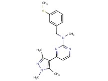 N-methyl-N-[3-(methylthio)benzyl]-4-(1,3,5-trimethyl-1H-pyrazol-4-yl)pyrimidin-2-amine