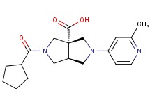 (3aS*,6aS*)-2-(cyclopentylcarbonyl)-5-(2-methyl-4-pyridinyl)hexahydropyrrolo[3,4-c]pyrrole-3a(1H)-carboxylic acid