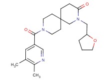 9-[(5,6-dimethylpyridin-3-yl)carbonyl]-2-(tetrahydrofuran-2-ylmethyl)-2,9-diazaspiro[5.5]undecan-3-one