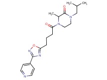 1-isobutyl-3-methyl-4-{4-[3-(4-pyridinyl)-1,2,4-oxadiazol-5-yl]butanoyl}-2-piperazinone