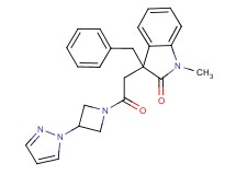 3-benzyl-1-methyl-3-{2-oxo-2-[3-(1H-pyrazol-1-yl)azetidin-1-yl]ethyl}-1,3-dihydro-2H-indol-2-one