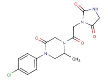 3-{2-[4-(4-chlorophenyl)-2-methyl-5-oxo-1-piperazinyl]-2-oxoethyl}-2,4-imidazolidinedione