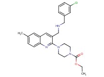 ethyl 4-(3-{[(3-chlorobenzyl)amino]methyl}-6-methyl-2-quinolinyl)-1-piperazinecarboxylate
