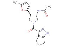 N-[(3S*,4R*)-4-(5-methyl-2-furyl)-1-(1,4,5,6-tetrahydrocyclopenta[c]pyrazol-3-ylcarbonyl)-3-pyrrolidinyl]acetamide