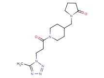 1-({1-[3-(5-methyl-1H-tetrazol-1-yl)propanoyl]-4-piperidinyl}methyl)-2-pyrrolidinone