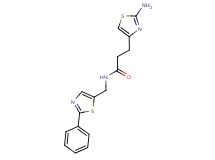 3-(2-amino-1,3-thiazol-4-yl)-N-[(2-phenyl-1,3-thiazol-5-yl)methyl]propanamide