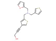 3-(5-{[(2-furylmethyl)(3-thienylmethyl)amino]methyl}-3-thienyl)prop-2-yn-1-ol