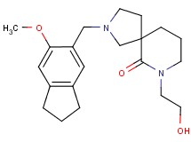 7-(2-hydroxyethyl)-2-[(6-methoxy-2,3-dihydro-1H-inden-5-yl)methyl]-2,7-diazaspiro[4.5]decan-6-one