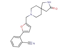 2-{5-[(3-oxo-2,8-diazaspiro[4.5]dec-8-yl)methyl]-2-furyl}benzonitrile