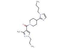 4-(1-butyl-1H-imidazol-2-yl)-1-[(3-methyl-1-propyl-1H-pyrazol-4-yl)carbonyl]piperidine