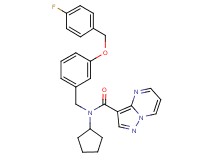 N-cyclopentyl-N-{3-[(4-fluorobenzyl)oxy]benzyl}pyrazolo[1,5-a]pyrimidine-3-carboxamide