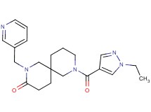 8-[(1-ethyl-1H-pyrazol-4-yl)carbonyl]-2-(pyridin-3-ylmethyl)-2,8-diazaspiro[5.5]undecan-3-one