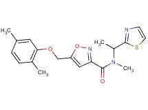 5-[(2,5-dimethylphenoxy)methyl]-N-methyl-N-[1-(1,3-thiazol-2-yl)ethyl]isoxazole-3-carboxamide
