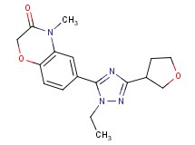6-[1-ethyl-3-(tetrahydrofuran-3-yl)-1H-1,2,4-triazol-5-yl]-4-methyl-2H-1,4-benzoxazin-3(4H)-one