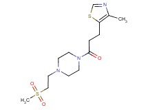 1-[2-(methylsulfonyl)ethyl]-4-[3-(4-methyl-1,3-thiazol-5-yl)propanoyl]piperazine