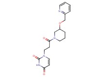 1-{3-oxo-3-[3-(2-pyridinylmethoxy)-1-piperidinyl]propyl}-2,4(1H,3H)-pyrimidinedione