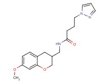 N-[(7-methoxy-3,4-dihydro-2H-chromen-3-yl)methyl]-4-(1H-pyrazol-1-yl)butanamide