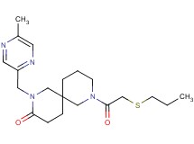 2-[(5-methylpyrazin-2-yl)methyl]-8-[(propylthio)acetyl]-2,8-diazaspiro[5.5]undecan-3-one