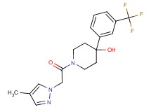1-[(4-methyl-1H-pyrazol-1-yl)acetyl]-4-[3-(trifluoromethyl)phenyl]-4-piperidinol