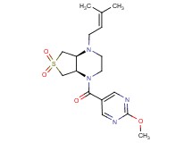 (4aS*,7aR*)-1-[(2-methoxy-5-pyrimidinyl)carbonyl]-4-(3-methyl-2-buten-1-yl)octahydrothieno[3,4-b]pyrazine 6,6-dioxide