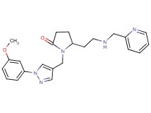 1-{[1-(3-methoxyphenyl)-1H-pyrazol-4-yl]methyl}-5-{2-[(2-pyridinylmethyl)amino]ethyl}-2-pyrrolidinone