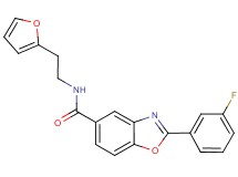 2-(3-fluorophenyl)-N-[2-(2-furyl)ethyl]-1,3-benzoxazole-5-carboxamide