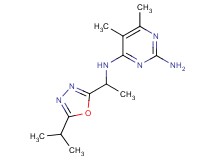 N~4~-[1-(5-isopropyl-1,3,4-oxadiazol-2-yl)ethyl]-5,6-dimethylpyrimidine-2,4-diamine