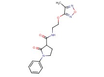 N-{2-[(4-methyl-1,2,5-oxadiazol-3-yl)oxy]ethyl}-2-oxo-1-phenylpyrrolidine-3-carboxamide