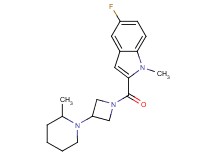 5-fluoro-1-methyl-2-{[3-(2-methylpiperidin-1-yl)azetidin-1-yl]carbonyl}-1H-indole