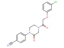 4-{4-[(3-chlorophenoxy)acetyl]-2-oxo-1-piperazinyl}benzonitrile