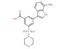 3-(7-methyl-1H-indol-3-yl)-5-(morpholin-4-ylsulfonyl)benzoic acid