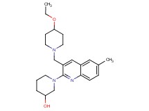 1-{3-[(4-ethoxy-1-piperidinyl)methyl]-6-methyl-2-quinolinyl}-3-piperidinol