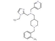 1-(1-ethyl-1H-imidazol-2-yl)-N-{[1-(2-methylbenzyl)-4-piperidinyl]methyl}-N-(3-pyridinylmethyl)methanamine
