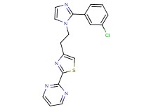 2-(4-{2-[2-(3-chlorophenyl)-1H-imidazol-1-yl]ethyl}-1,3-thiazol-2-yl)pyrimidine