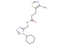 N-[(4-cyclohexyl-4H-1,2,4-triazol-3-yl)methyl]-3-(4-methyl-1,3-thiazol-5-yl)propanamide