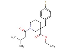 ethyl 3-(4-fluorobenzyl)-1-(3-methylbutanoyl)-3-piperidinecarboxylate